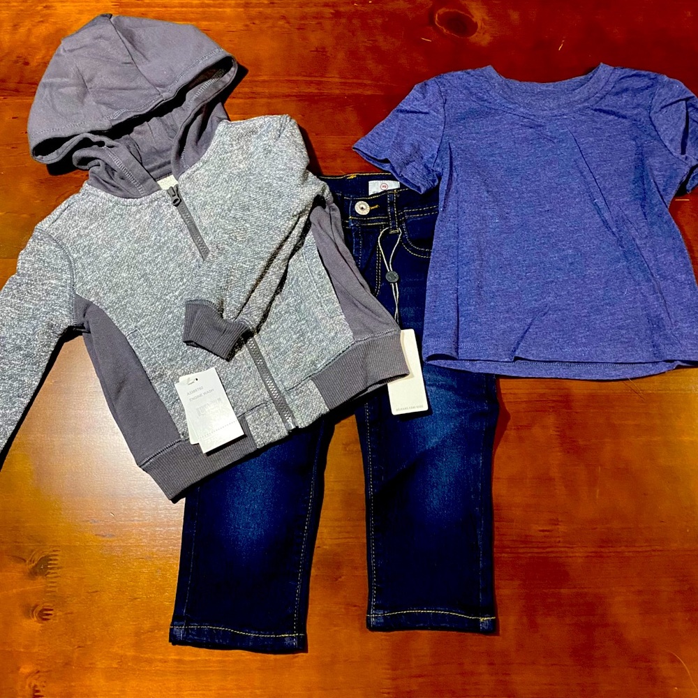 HP!🎉NWT🌟AG Jeans 3-Piece Hoodie, Tee, & Jeans Set